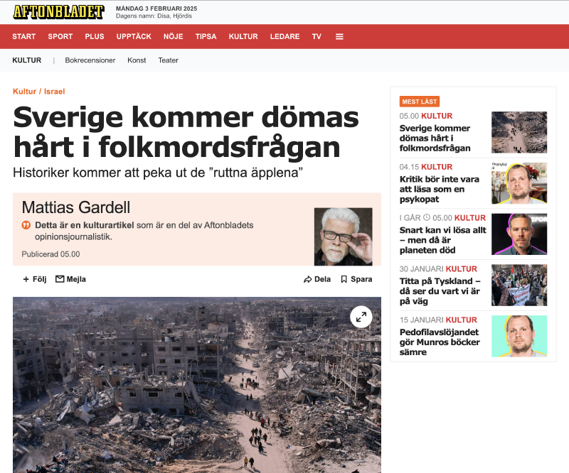 Featured image of post Israel begår inte folkmord